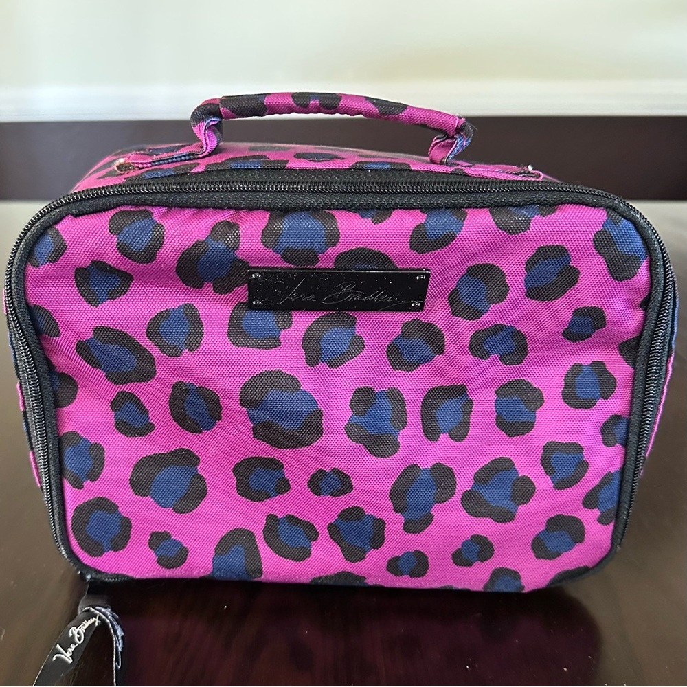 Vera Bradley Makeup Bag in African Violet Leopard Spots